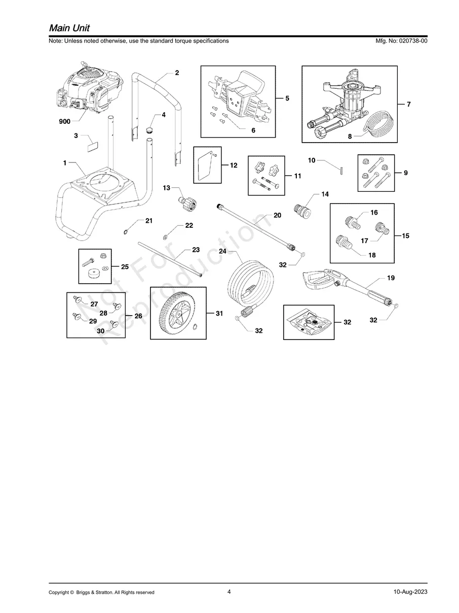 BRIGGS AND STRATTON, 020738-00, IPL.4
